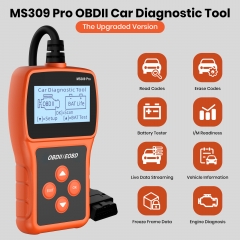 MS309 Pro Auto OBD2 Scanner, Live Data & Battery Tester OBDII Engine Fault Code Reader Automotive Diagnostic Scan Tool to Check Engine & Fix All 1996